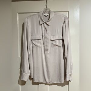 Chic Cream Button-Up Blouse